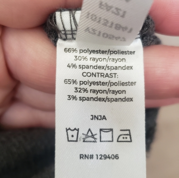 Venus s plaid colorblock ulta soft mock neck chest cut out - Picture 8 of 9